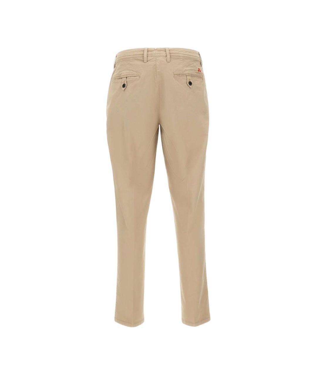 PEUTEREY Бежевые хлопковые повседневные брюки, фото 2