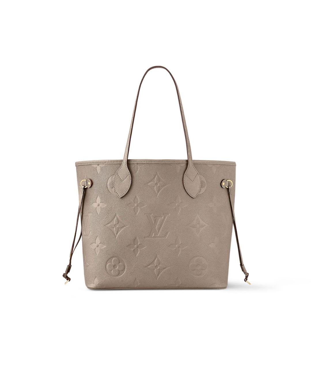 LOUIS VUITTON Серая кожаная сумка тоут, фото 5