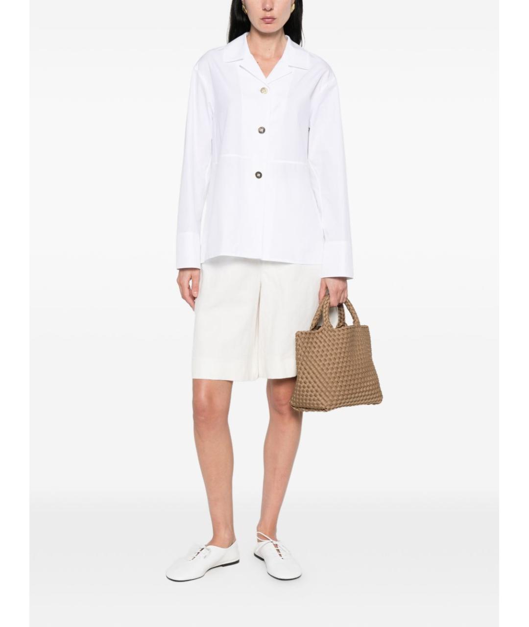 'S MAX MARA Белые хлопковые шорты, фото 2