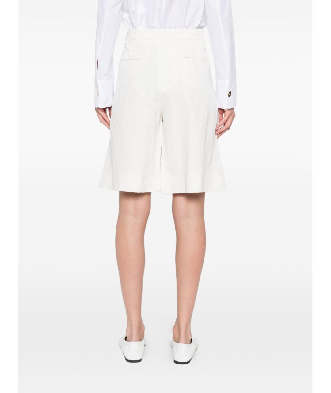 'S MAX MARA Белые хлопковые шорты, фото 5