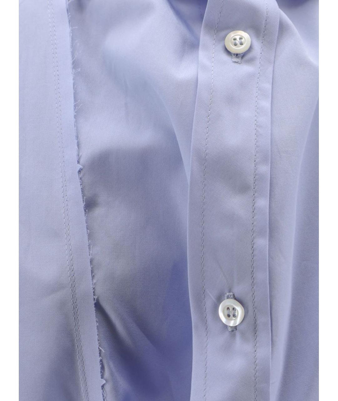 MAISON MARGIELA Голубая хлопковая рубашка, фото 2