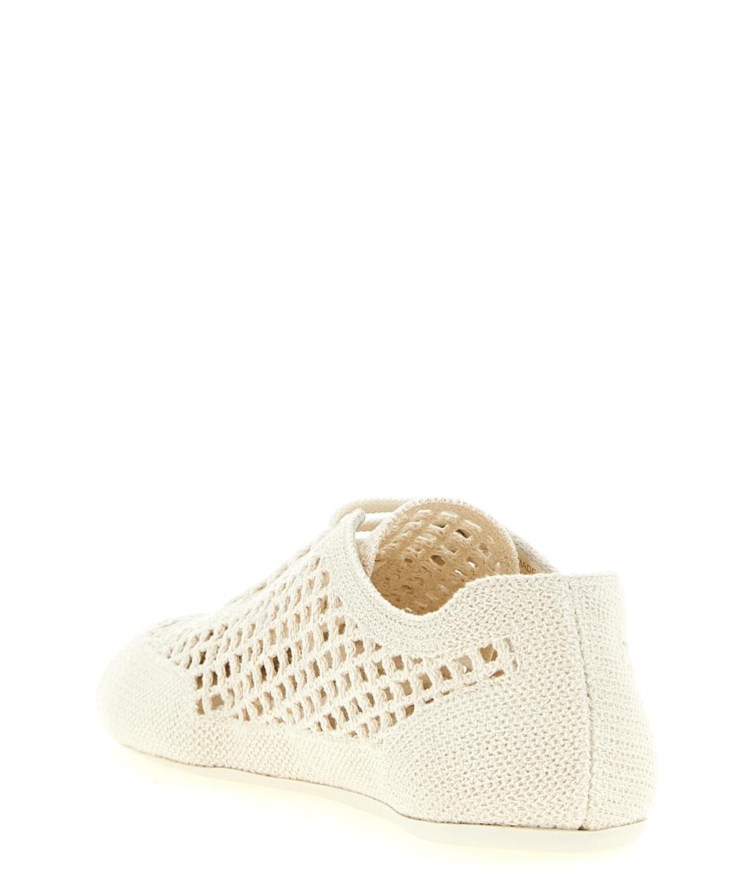 PRADA Белые текстильные кроссовки, фото 3