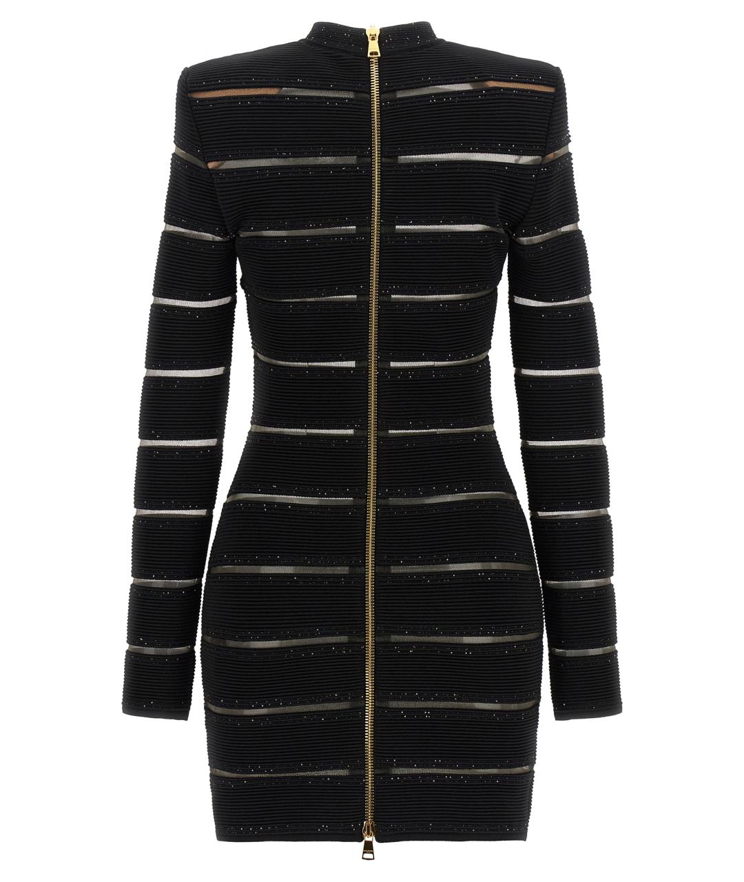 BALMAIN Черное вискозное вечернее платье, фото 2