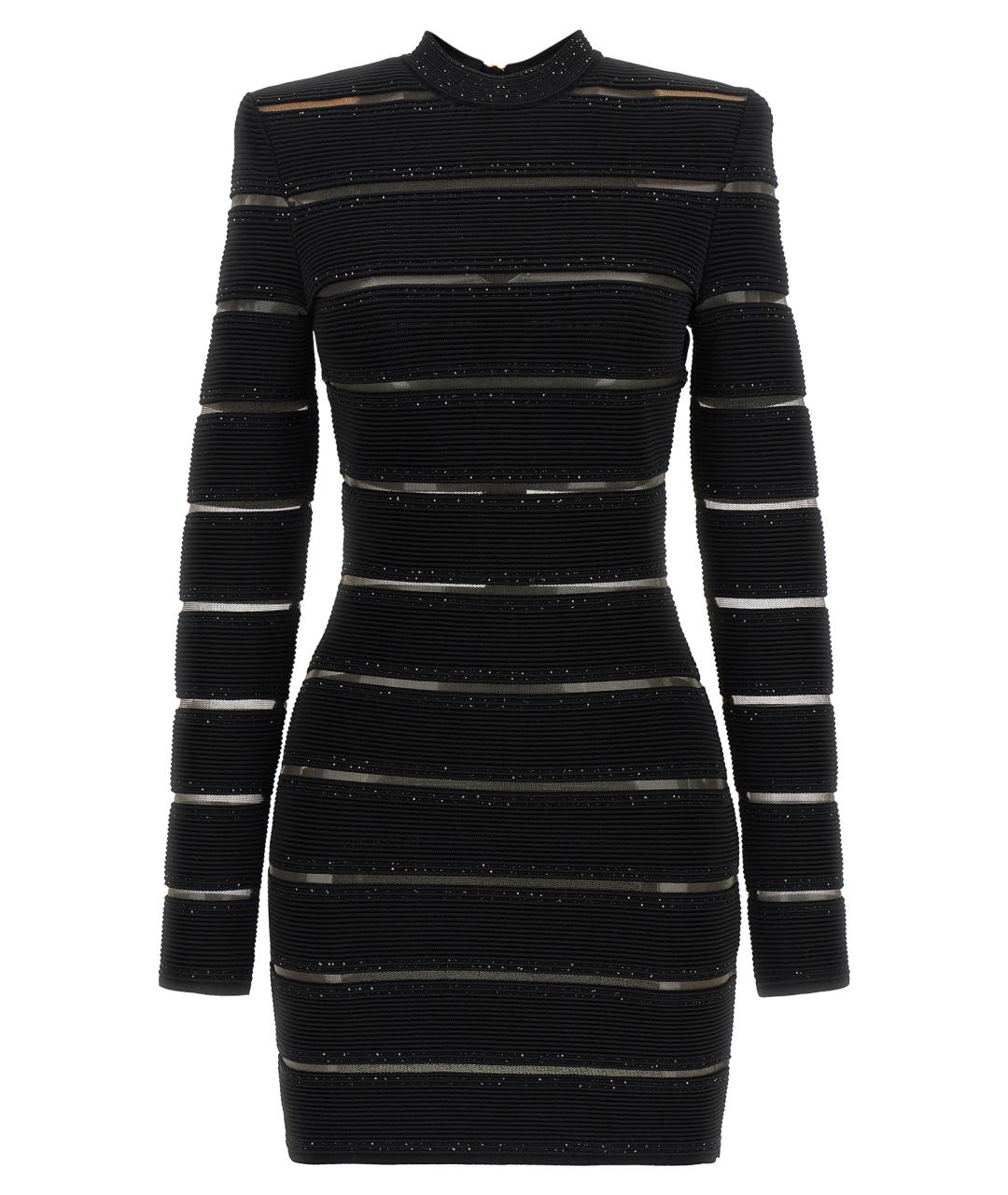 BALMAIN Черное вискозное вечернее платье, фото 1