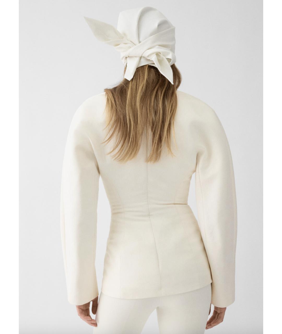 JACQUEMUS Белый полиэстеровый жакет/пиджак, фото 4