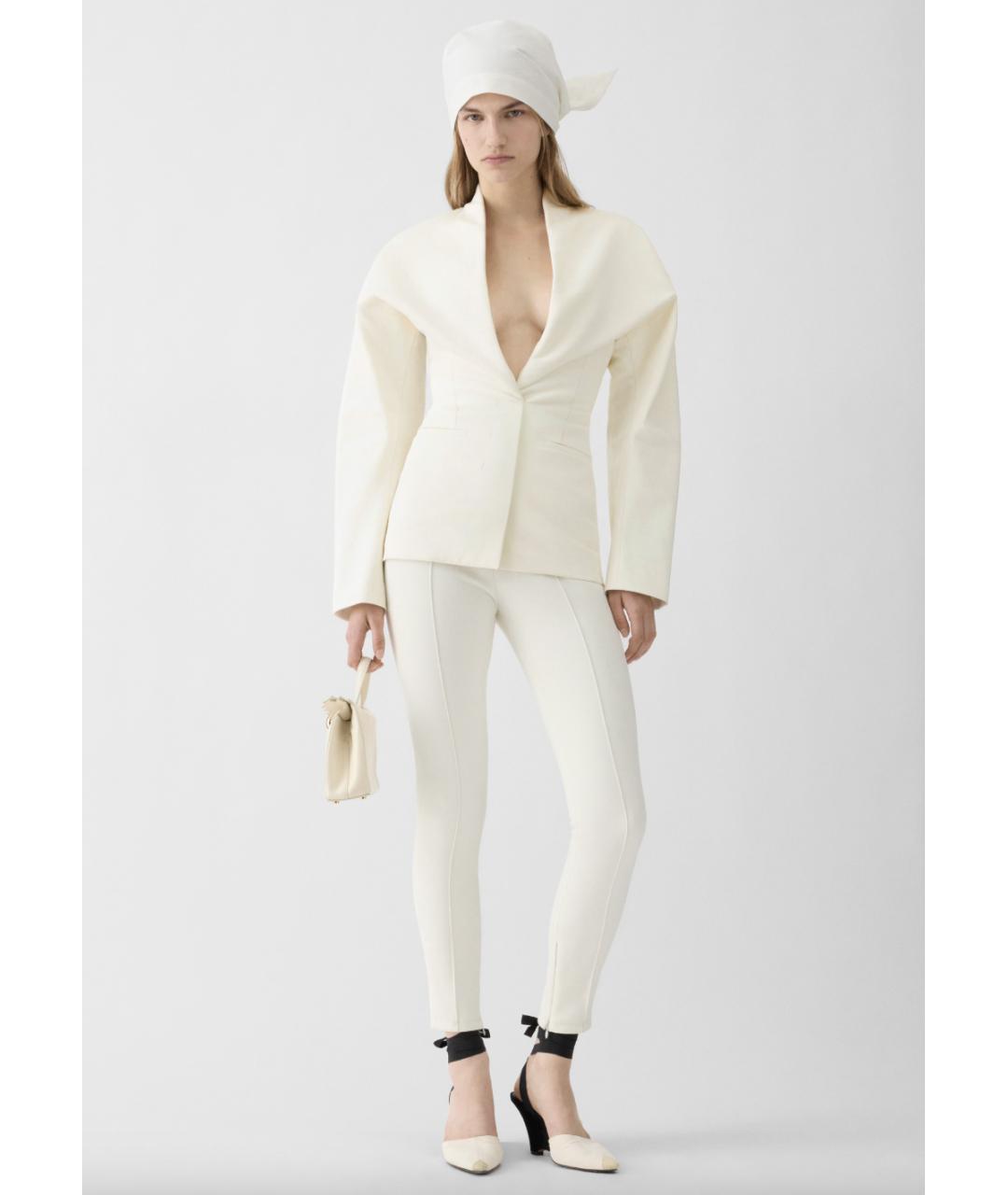 JACQUEMUS Белый полиэстеровый жакет/пиджак, фото 2