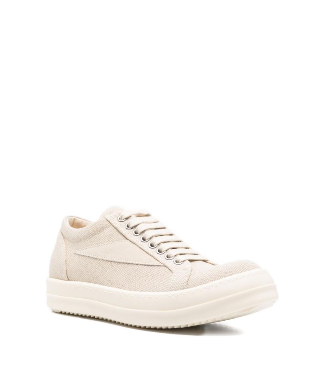 RICK OWENS DRKSHDW Белые текстильные кроссовки, фото 4