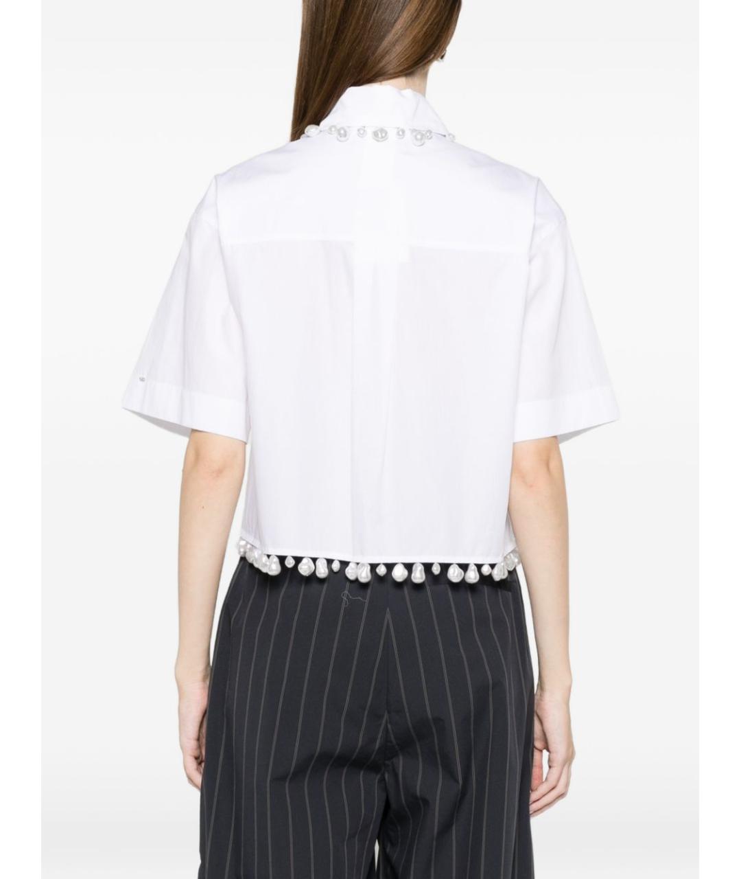 SPORTMAX Белая хлопковая рубашка, фото 2