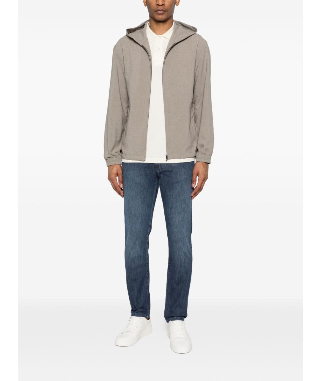 EMPORIO ARMANI Бежевая полиэстеровая куртка, фото 4