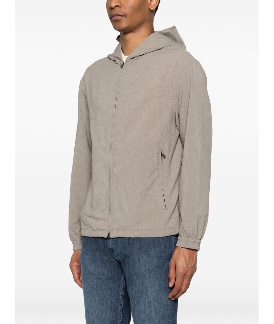 EMPORIO ARMANI Бежевая полиэстеровая куртка, фото 2