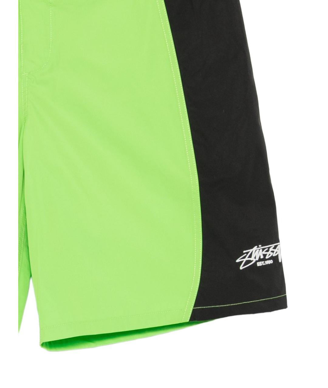 STUSSY Зеленые полиэстеровые шорты, фото 2