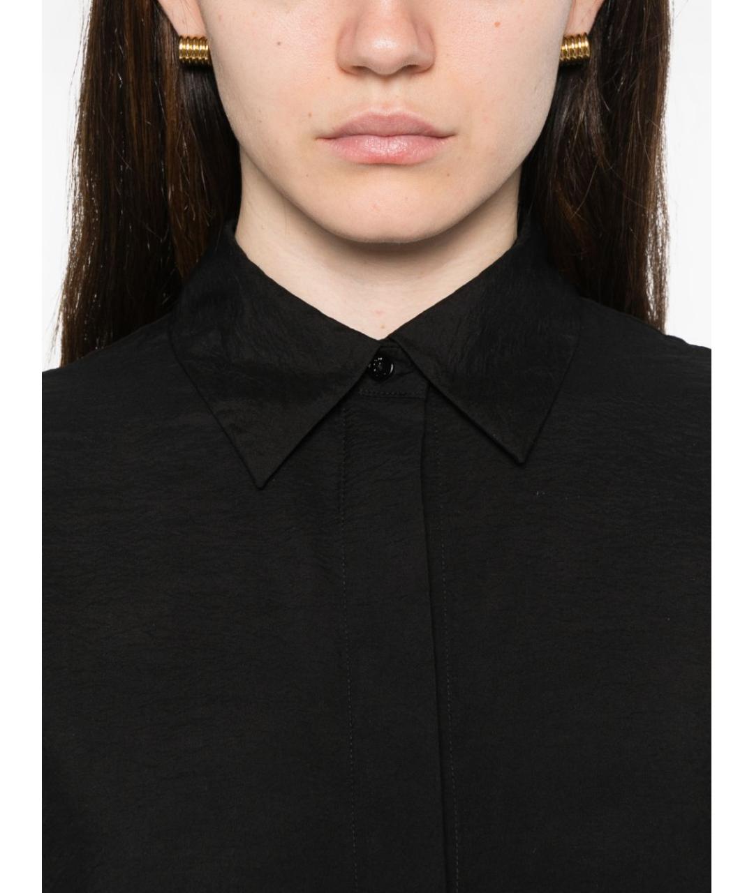 TOTEME Черное шелковое повседневное платье, фото 4