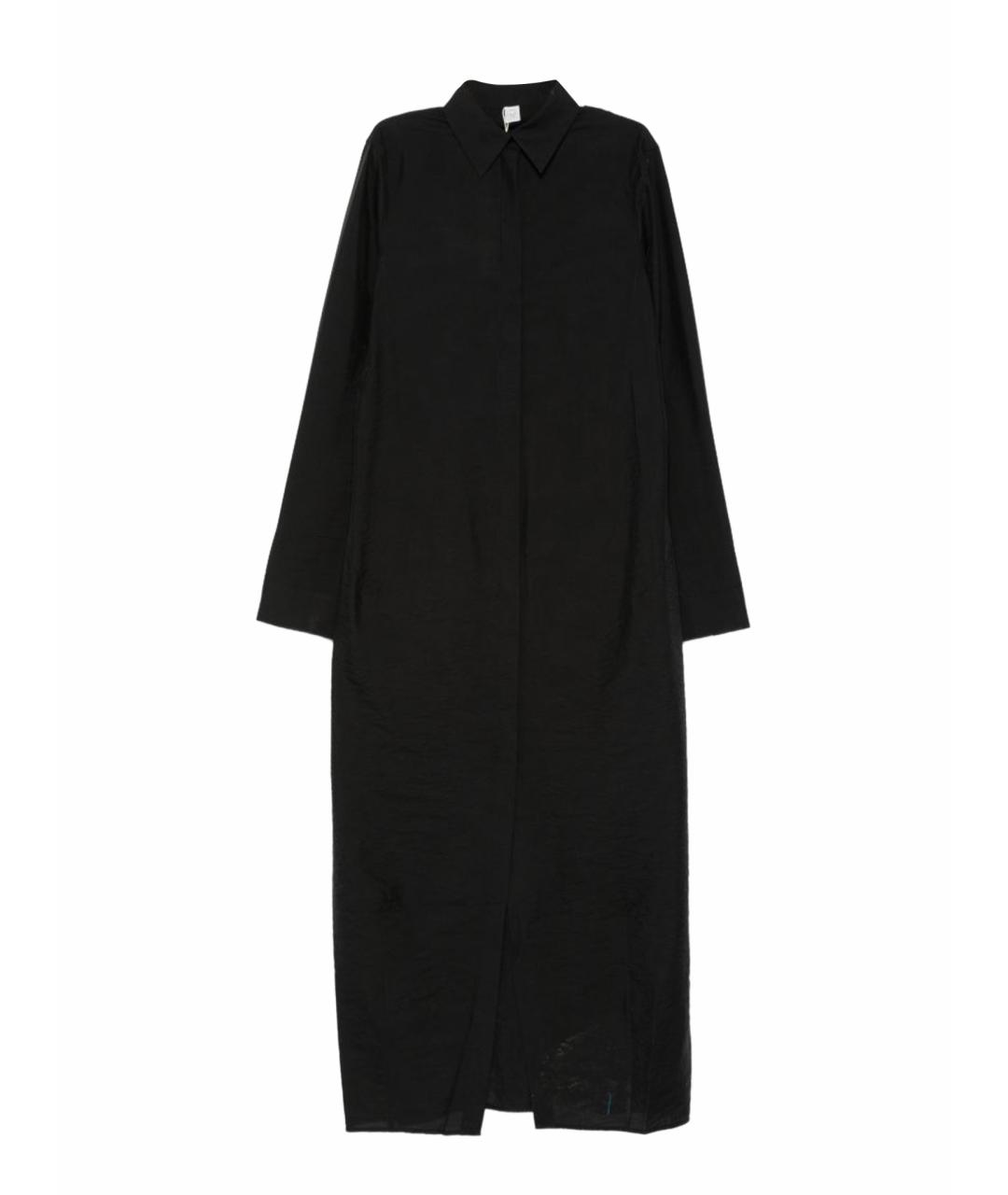 TOTEME Черное шелковое повседневное платье, фото 1