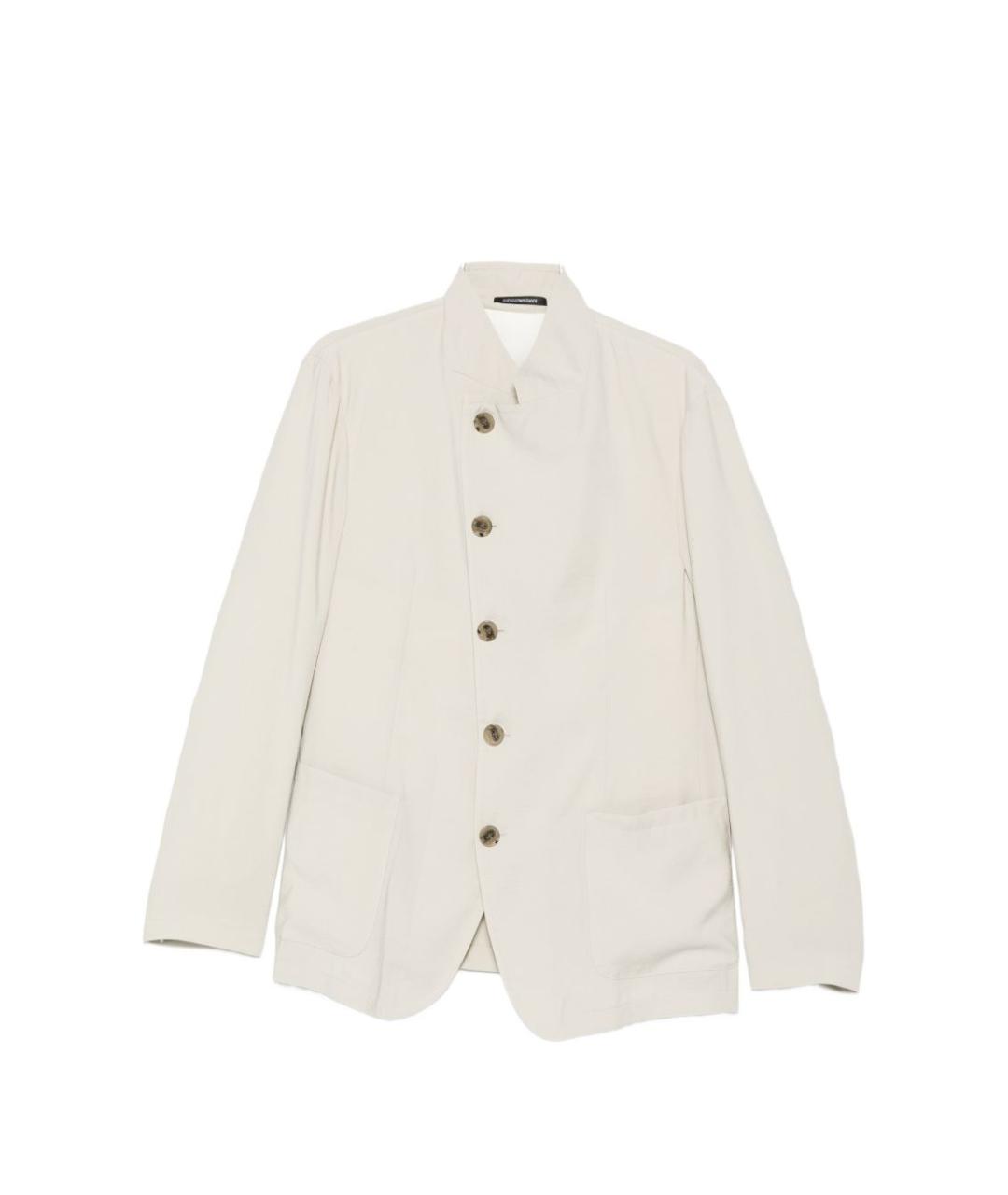 EMPORIO ARMANI Бежевый полиэстеровый пиджак, фото 1