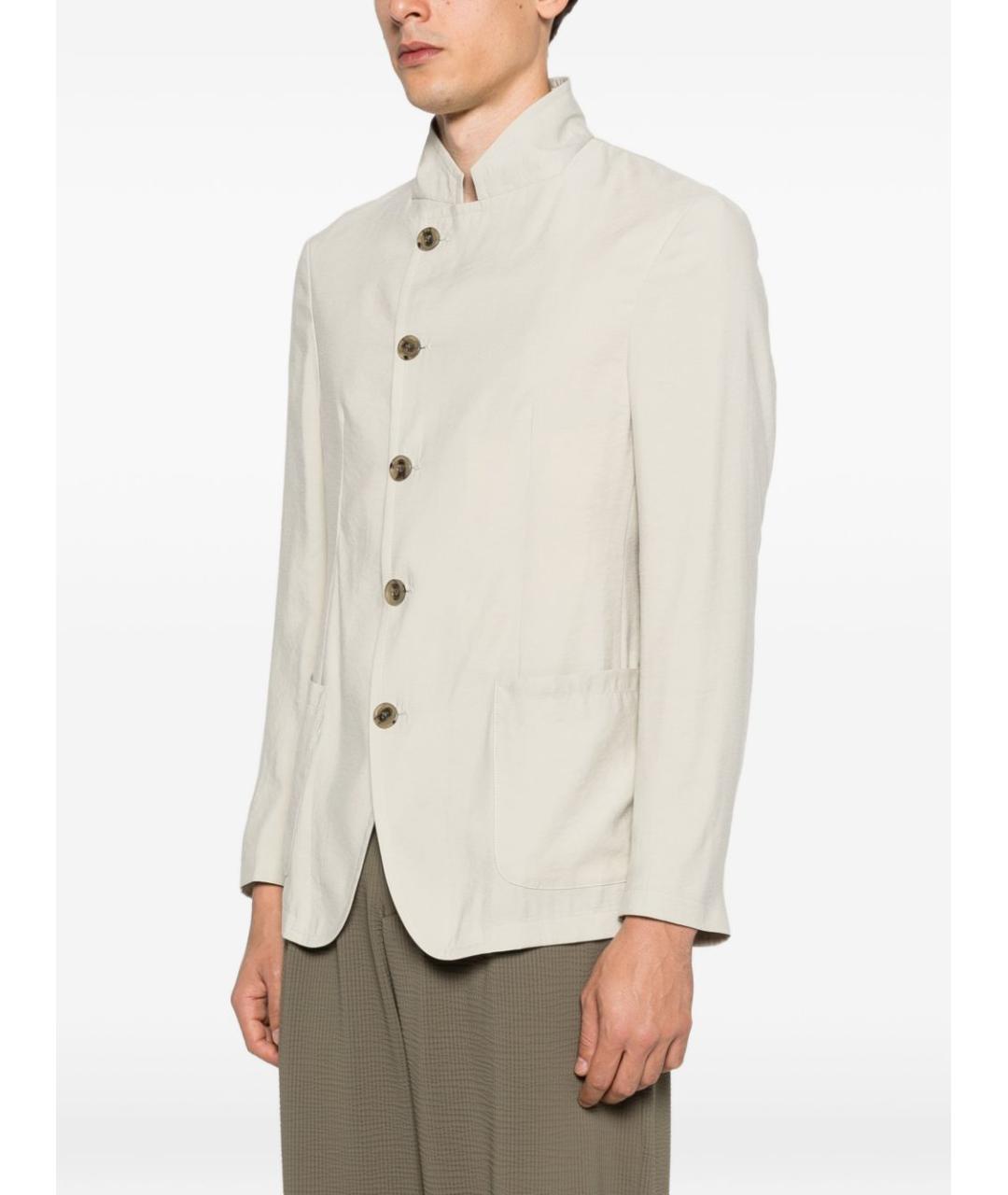 EMPORIO ARMANI Бежевый полиэстеровый пиджак, фото 5