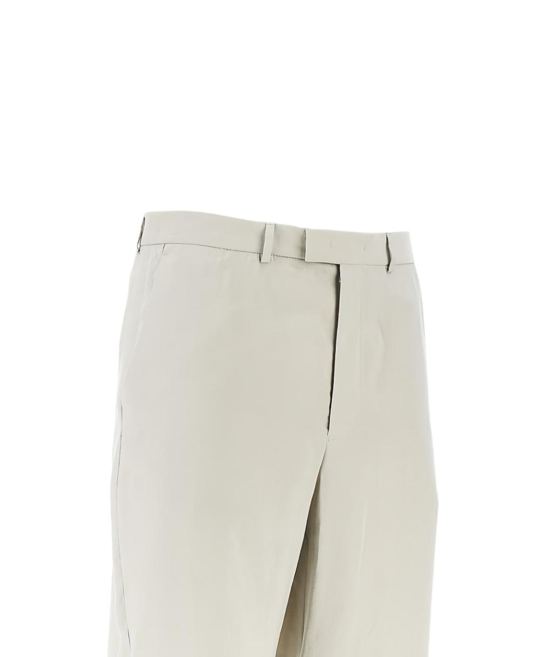 EMPORIO ARMANI Бежевые полиэстеровые повседневные брюки, фото 2