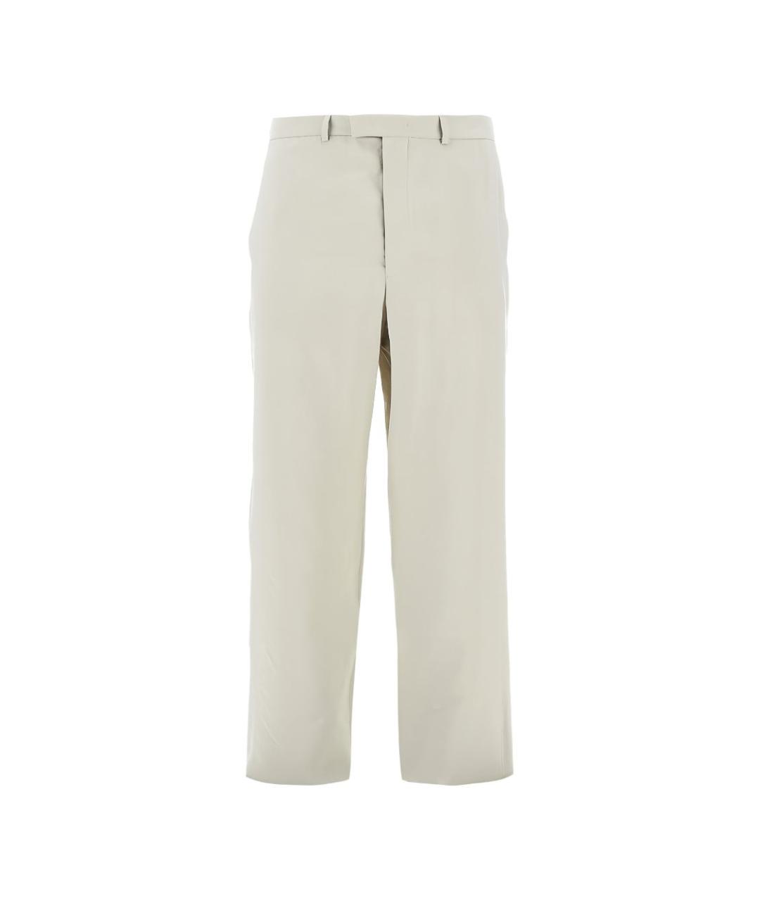 EMPORIO ARMANI Бежевые полиэстеровые повседневные брюки, фото 1