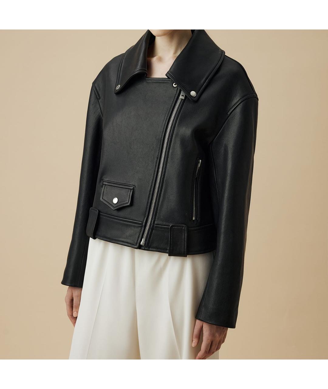 BATS Черная кожаная куртка, фото 3