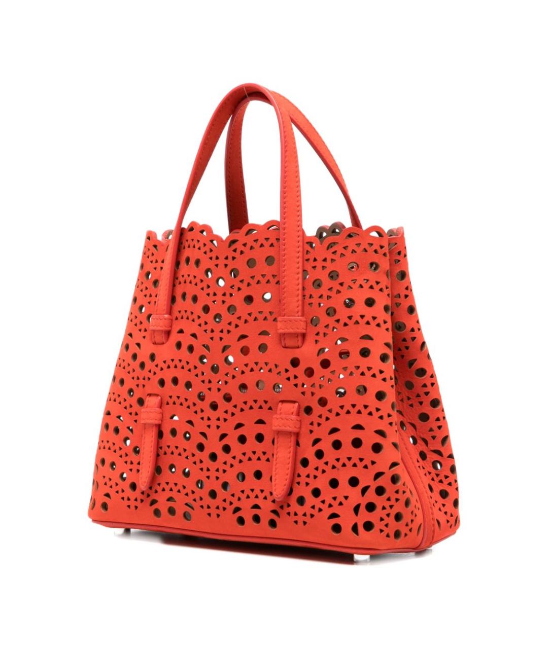 ALAIA Оранжевая кожаная сумка тоут, фото 3