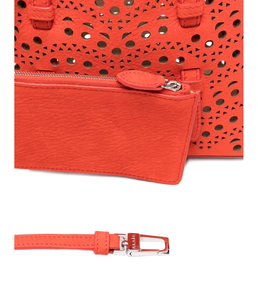 ALAIA Оранжевая кожаная сумка тоут, фото 2