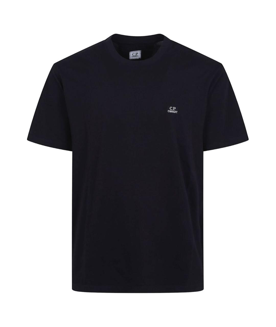 CP COMPANY Темно-синяя хлопковая футболка, фото 1
