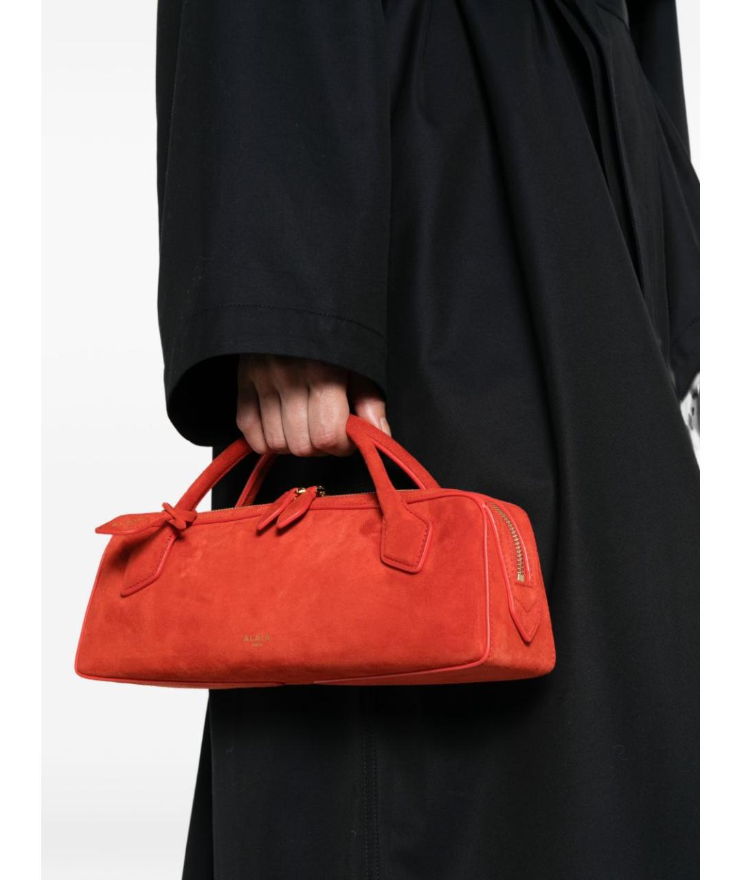 ALAIA Оранжевая кожаная сумка тоут, фото 2