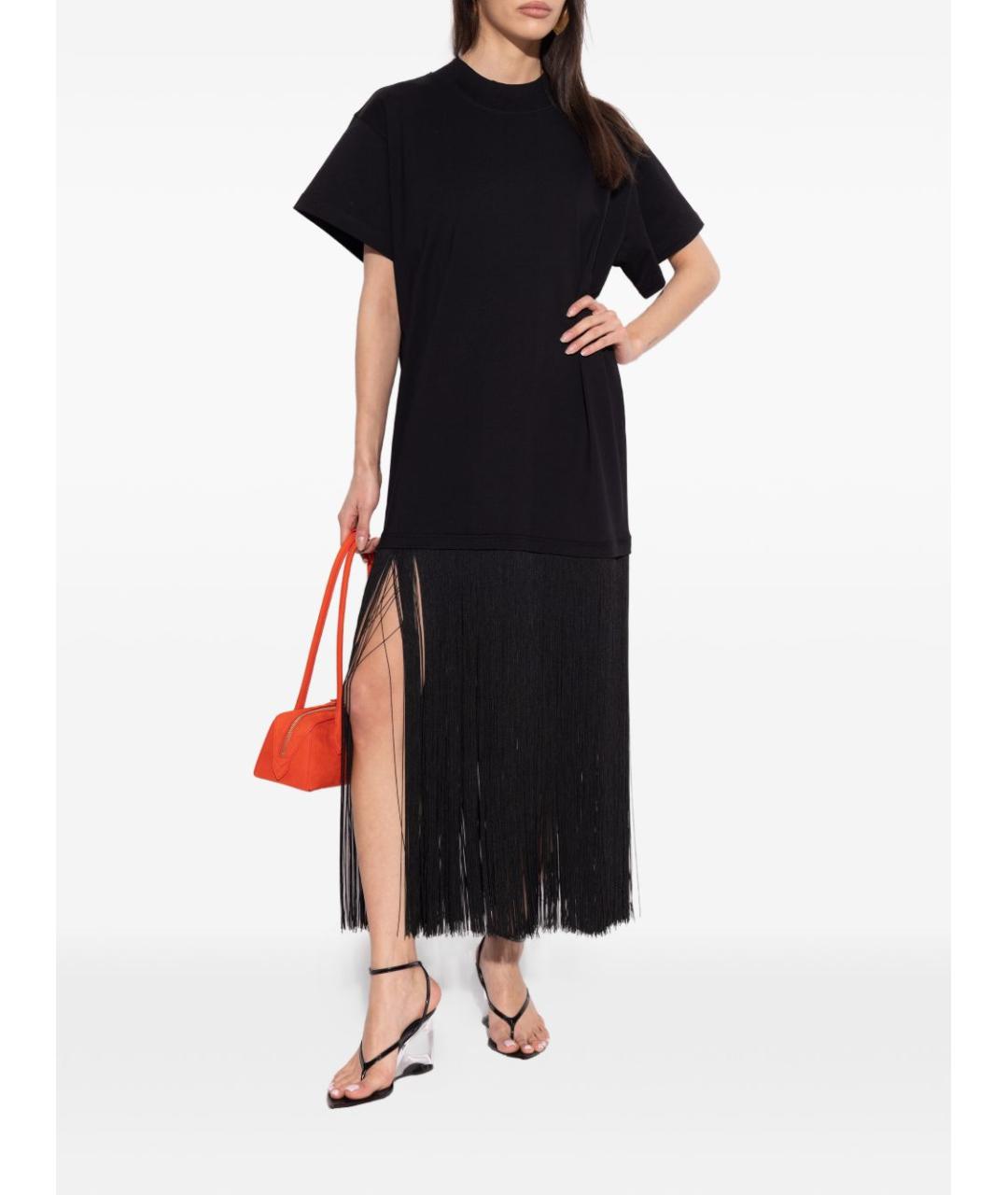 ALAIA Черные кожаные босоножки, фото 4