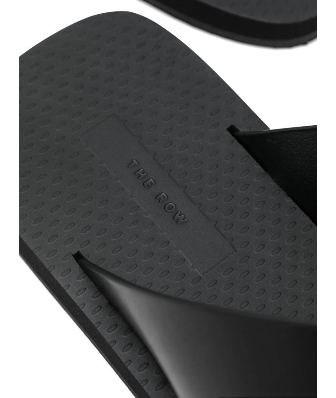 THE ROW Черные шлепанцы, фото 5