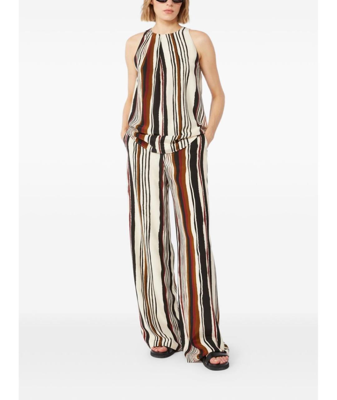 MAX MARA Коричневая шелковая майка, фото 2