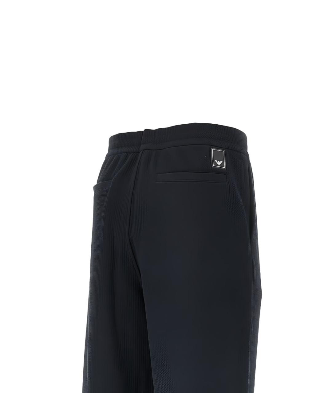 EMPORIO ARMANI Синие вискозные повседневные брюки, фото 2