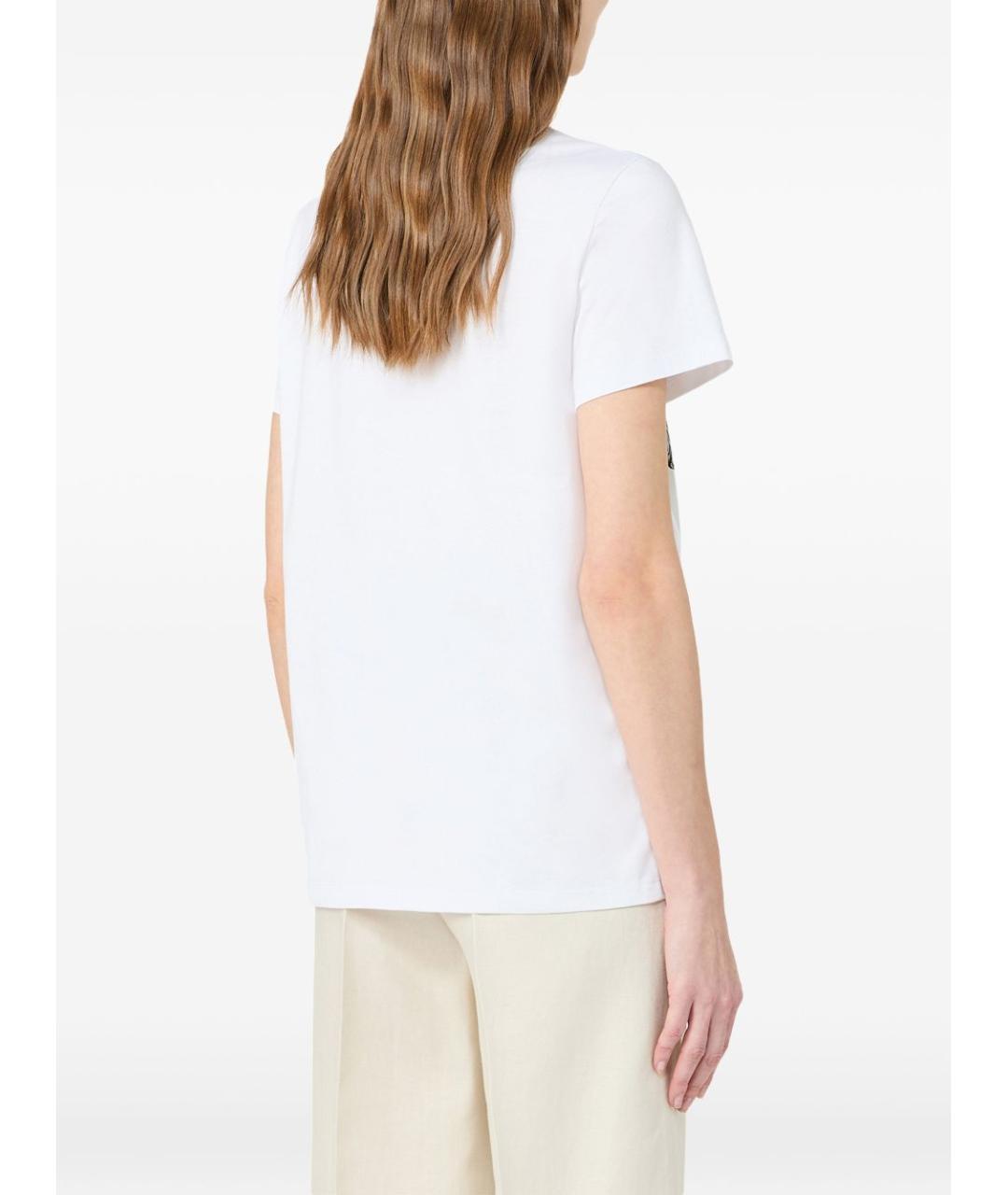 MAX MARA Белая хлопковая футболка, фото 3