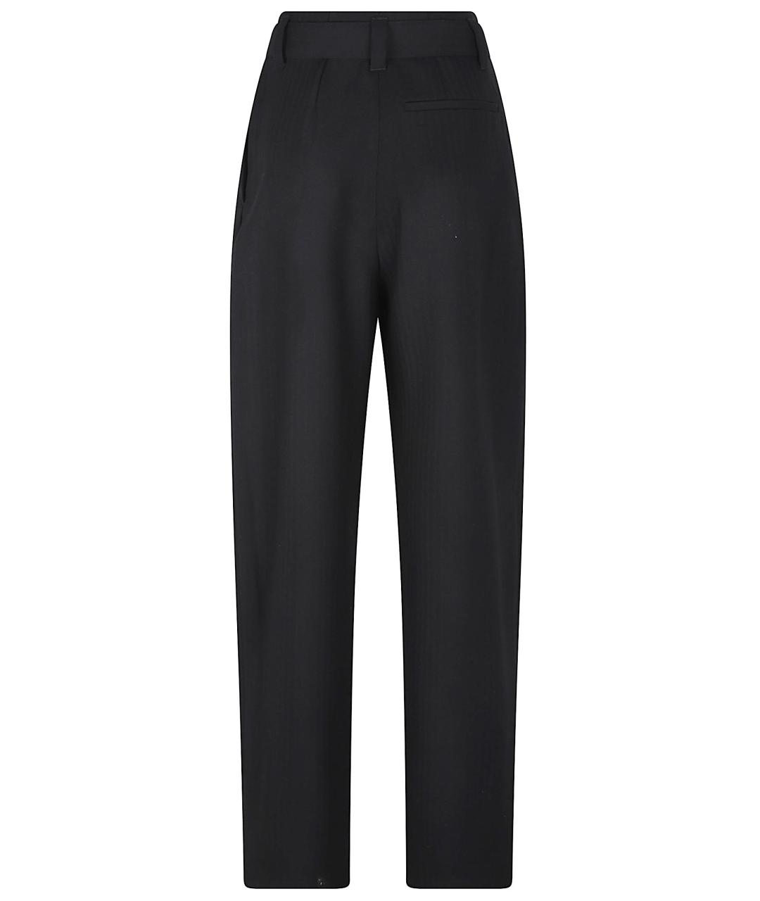 LOEWE Черные шерстяные прямые брюки, фото 3