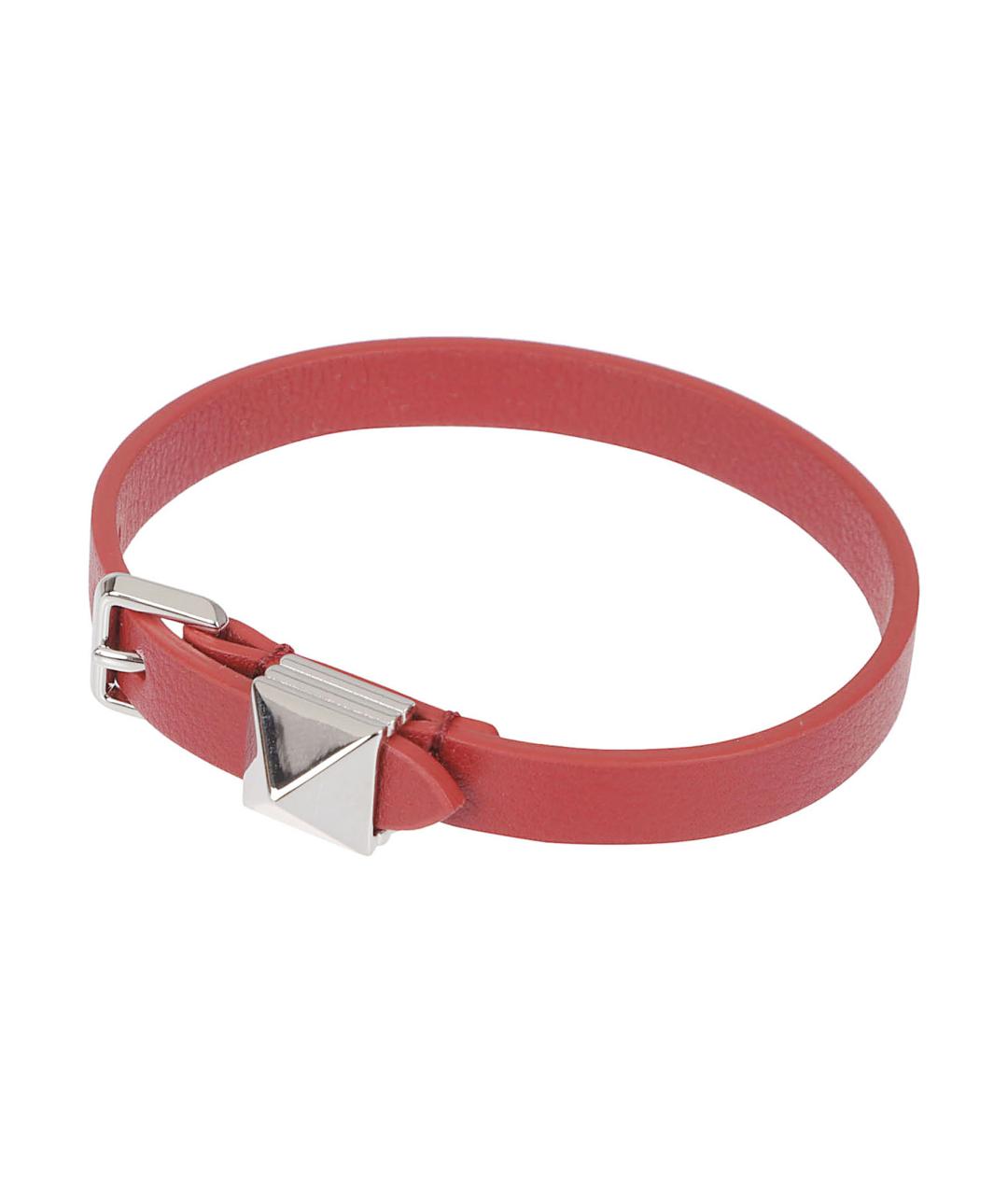 VALENTINO Красный кожаный браслет, фото 1