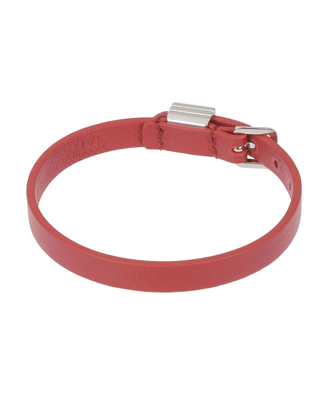 VALENTINO Красный кожаный браслет, фото 2