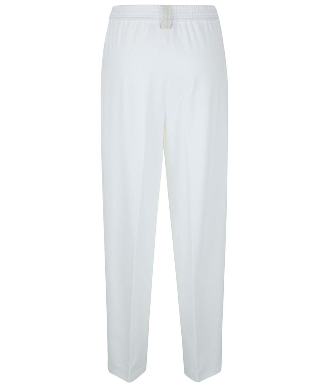 FABIANA FILIPPI Белые вискозные прямые брюки, фото 2