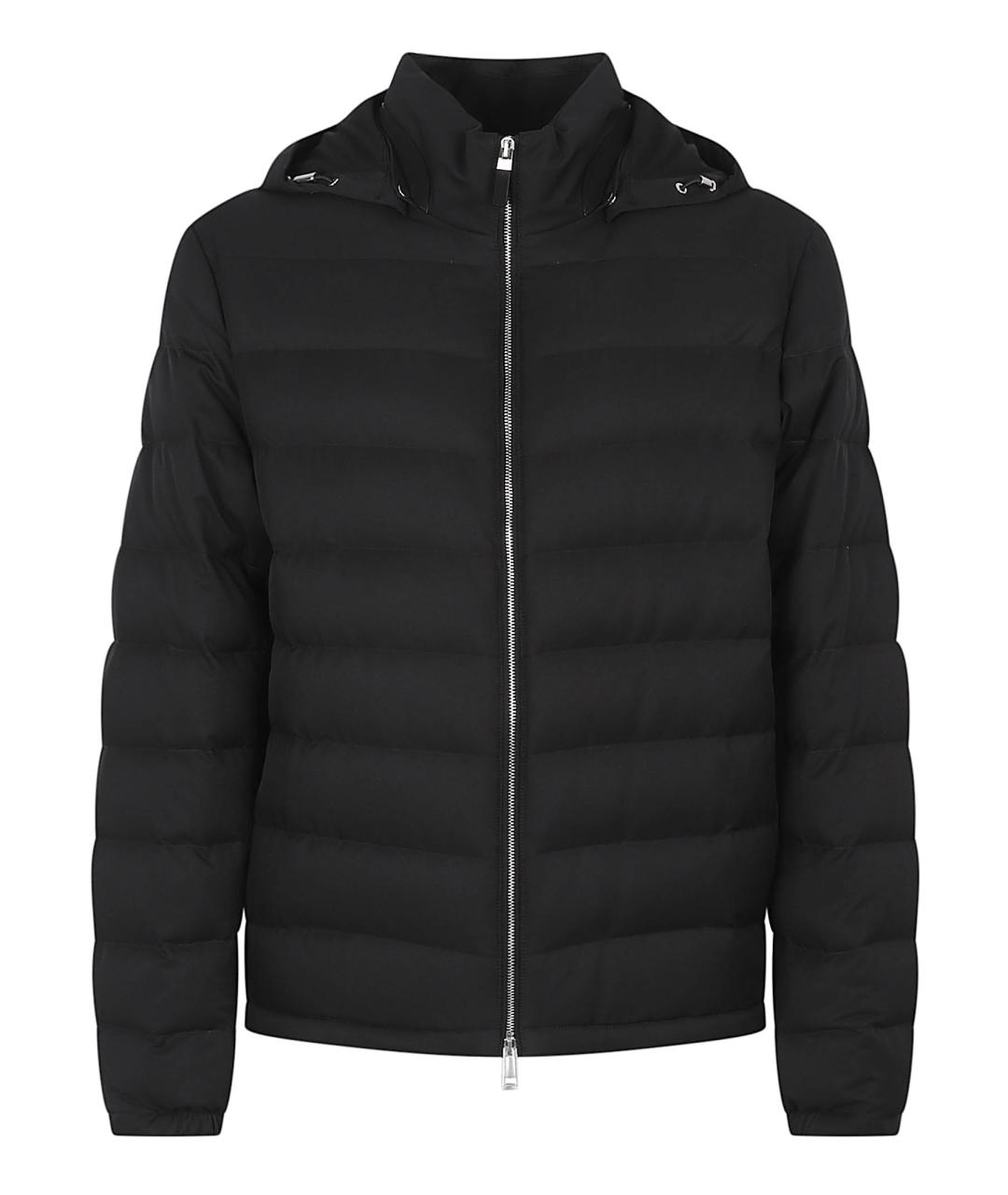 ZEGNA Черный полиэстеровый пуховик, фото 1