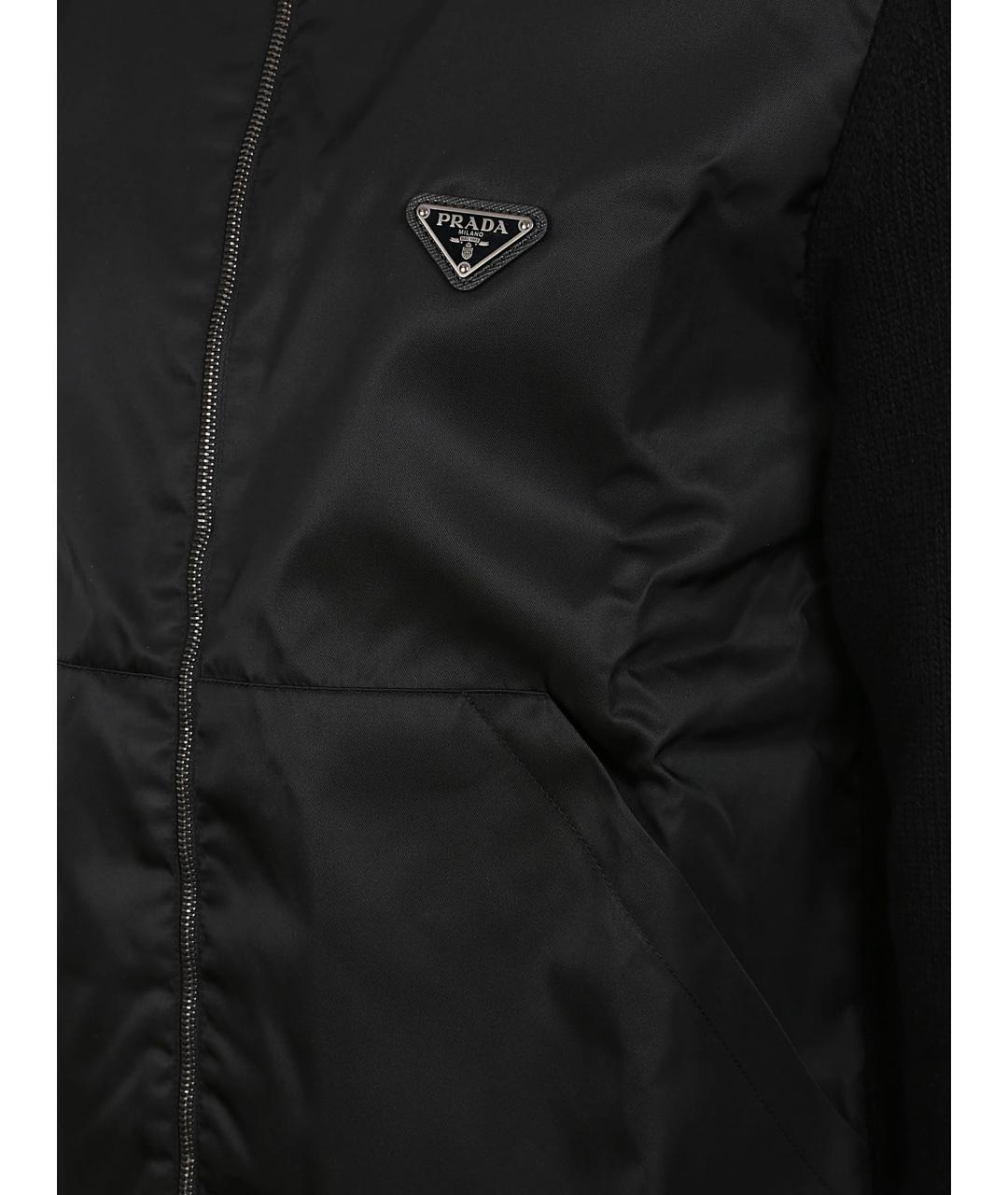 PRADA Черная шерстяная куртка, фото 3