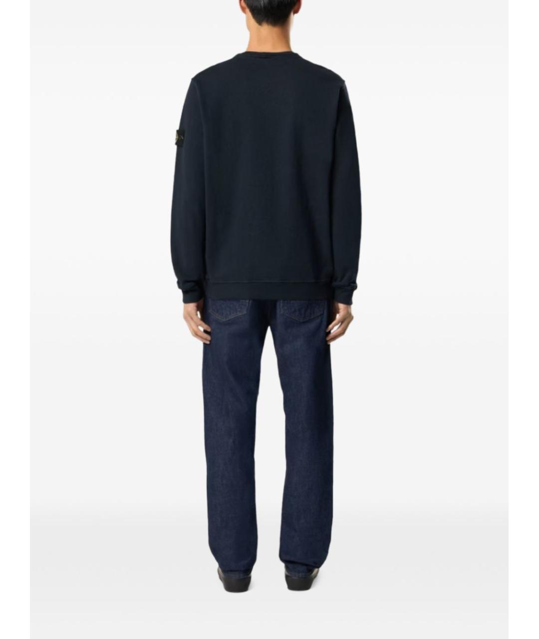 STONE ISLAND Синий хлопковый джемпер / свитер, фото 5