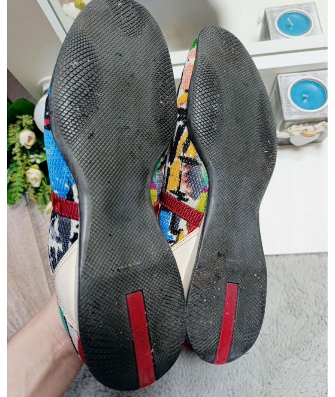 PRADA Мульти синтетические кроссовки, фото 6