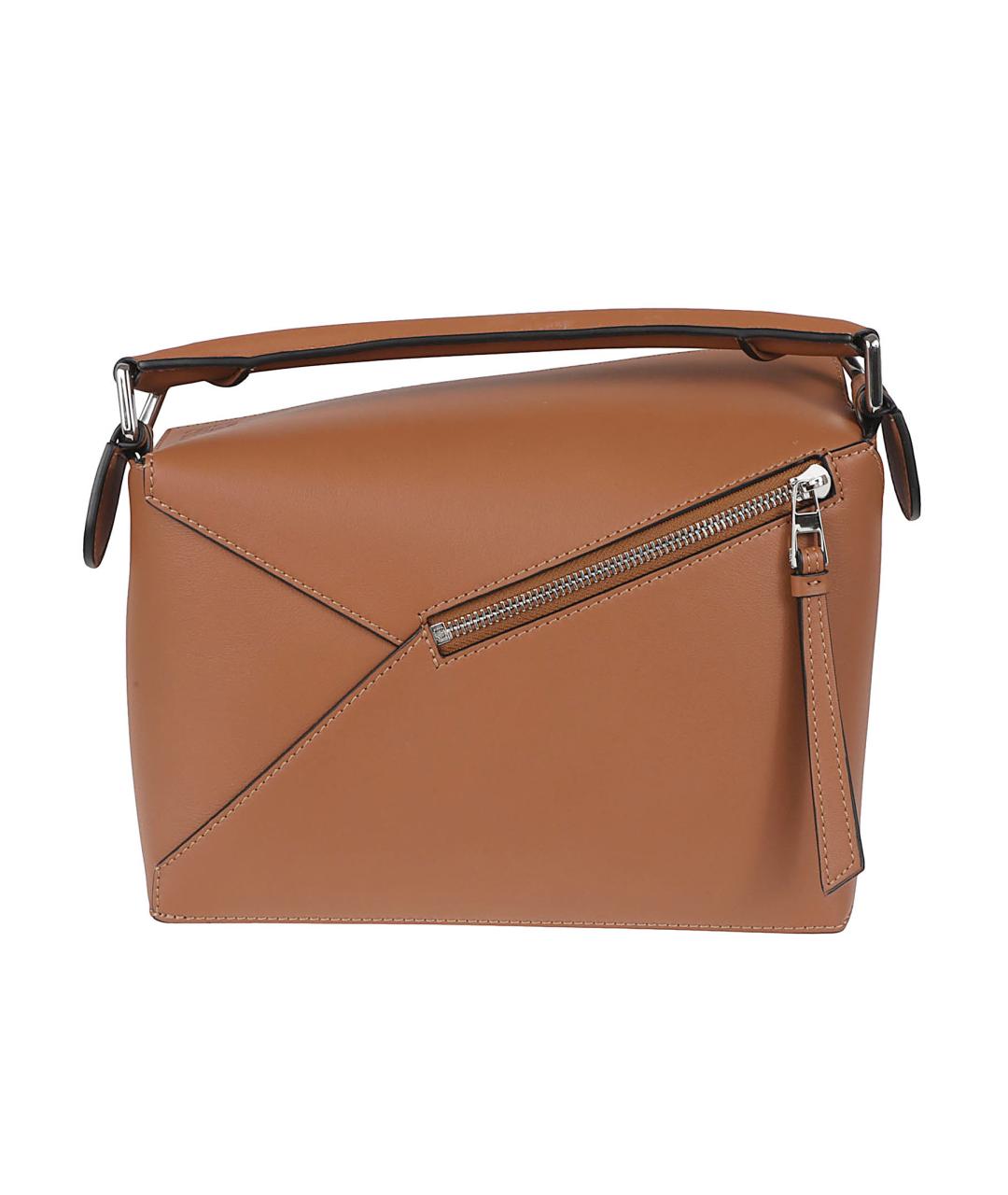 LOEWE Коричневая кожаная сумка через плечо, фото 2