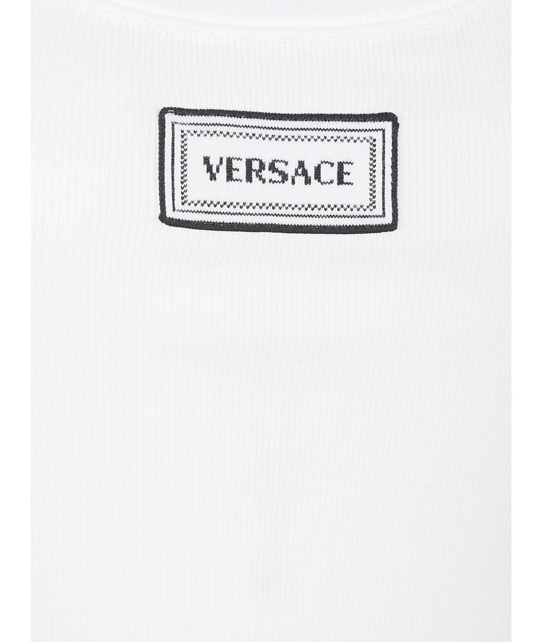 VERSACE Белая хлопковая майка, фото 2