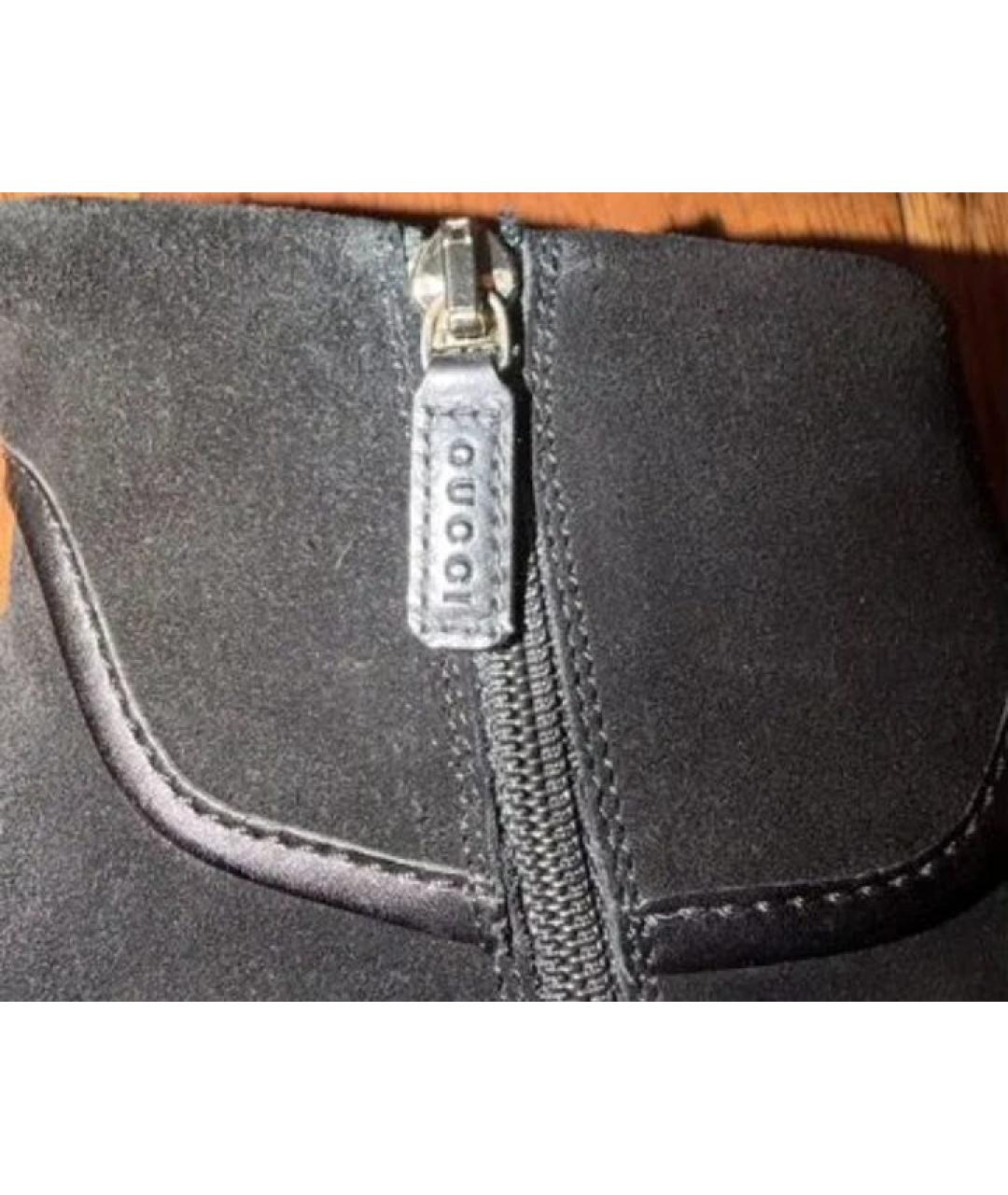 GUCCI Черные замшевые ботильоны, фото 4