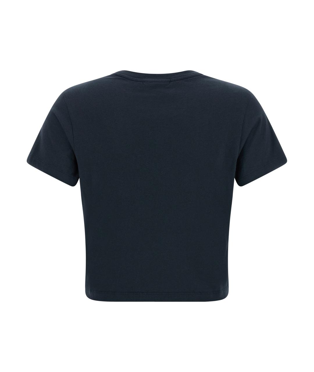 MAISON KITSUNE Синяя хлопковая футболка, фото 2