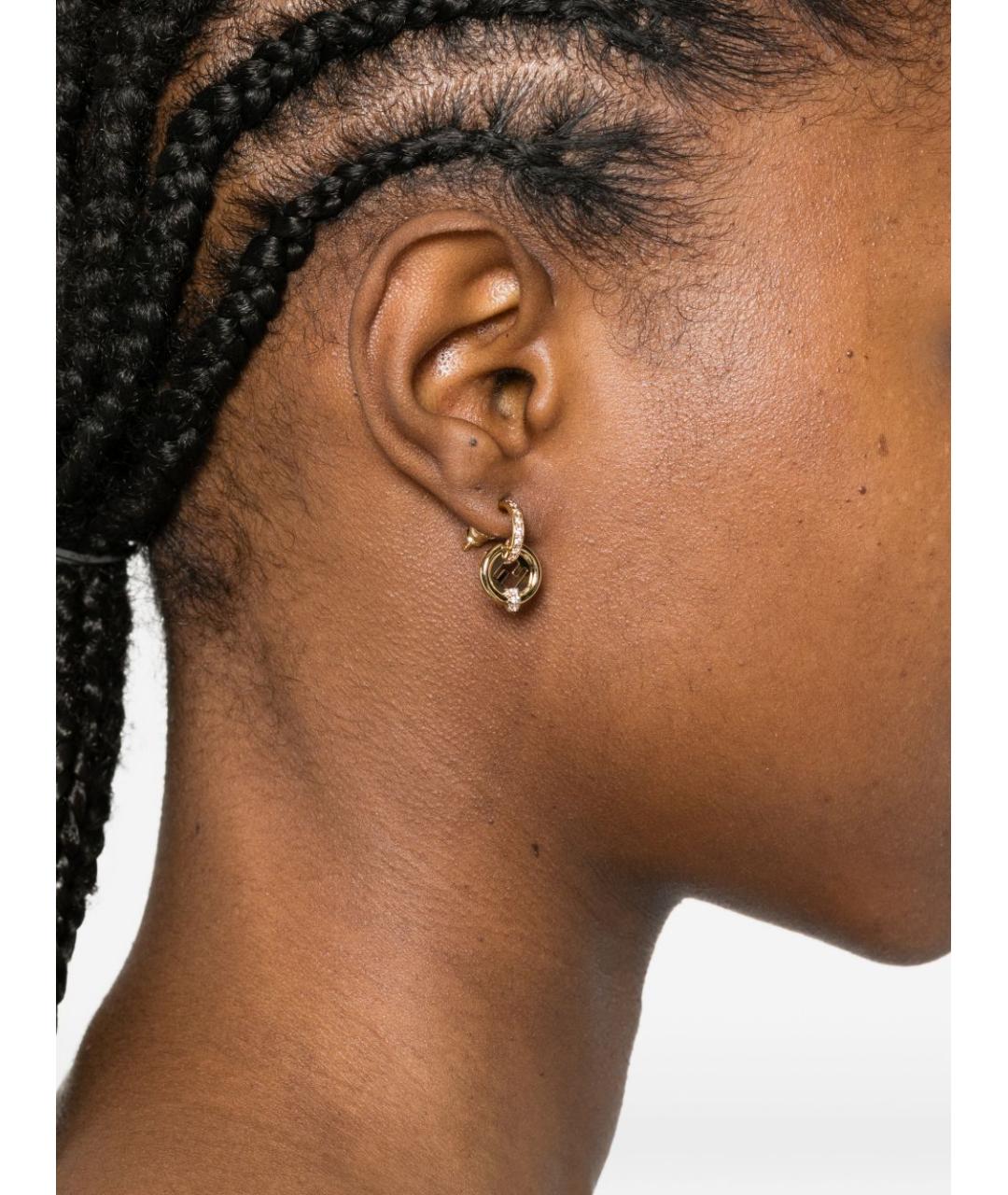 FENDI Золотые металлические серьги, фото 3