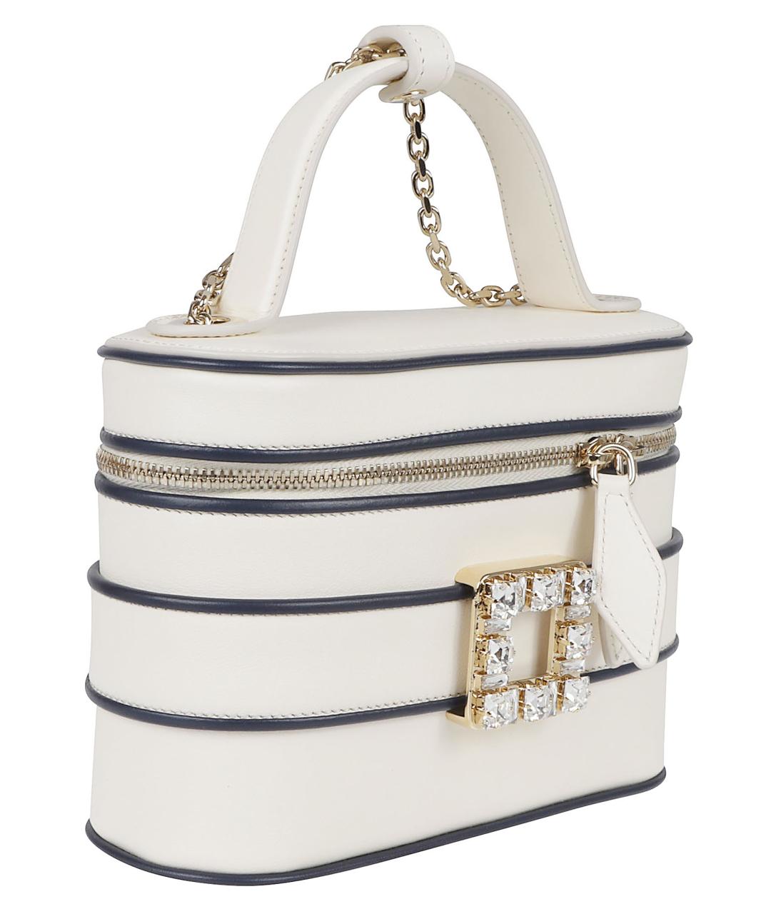 ROGER VIVIER Белая кожаная сумка тоут, фото 3