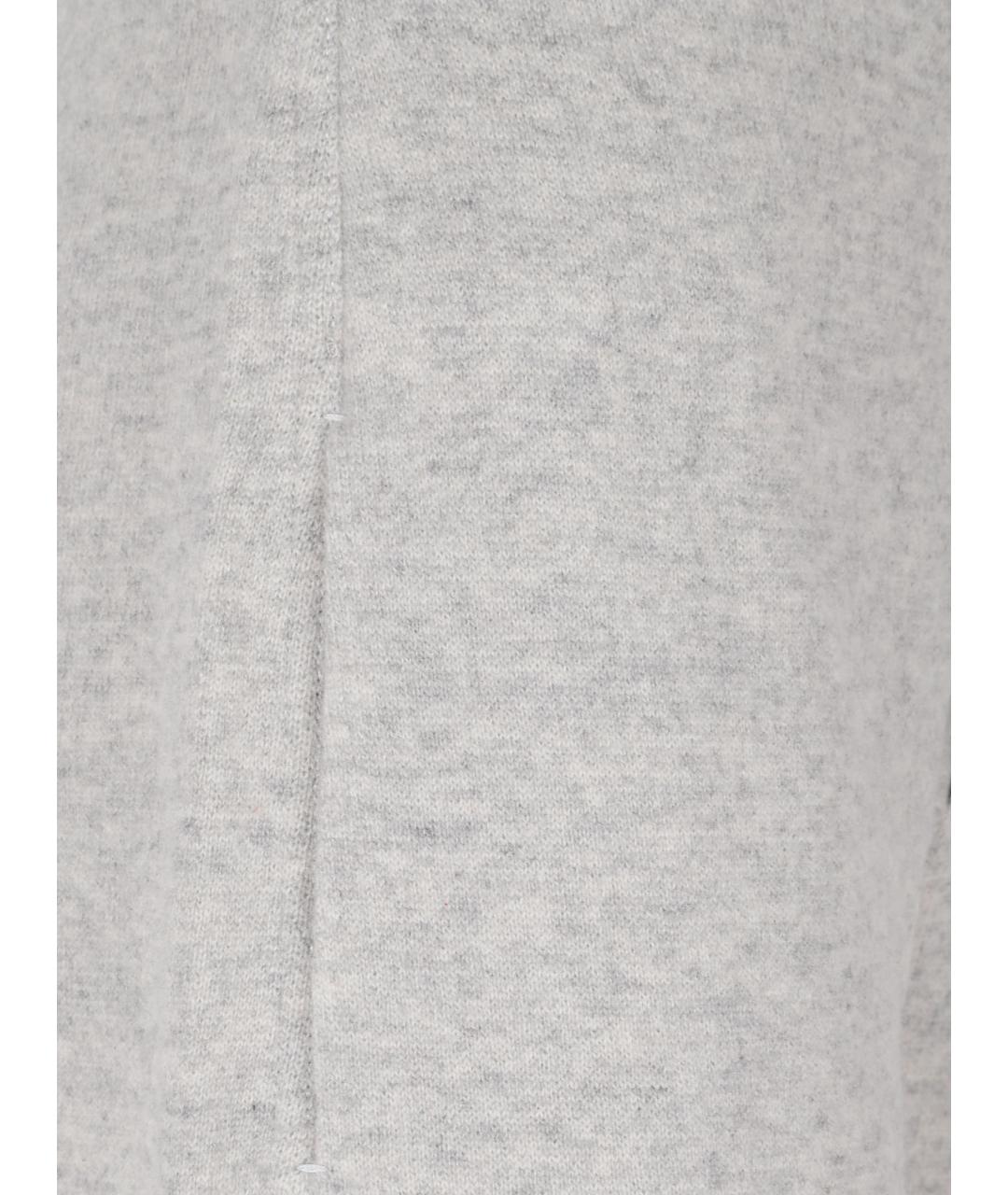 MAX MARA Серые кашемировые прямые брюки, фото 2