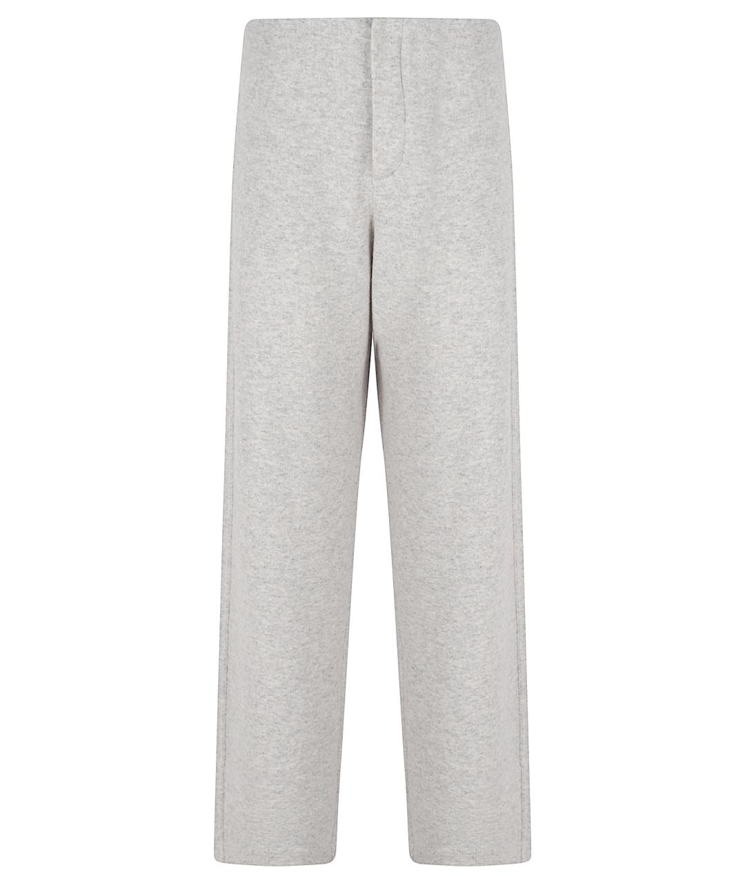 MAX MARA Серые кашемировые прямые брюки, фото 1