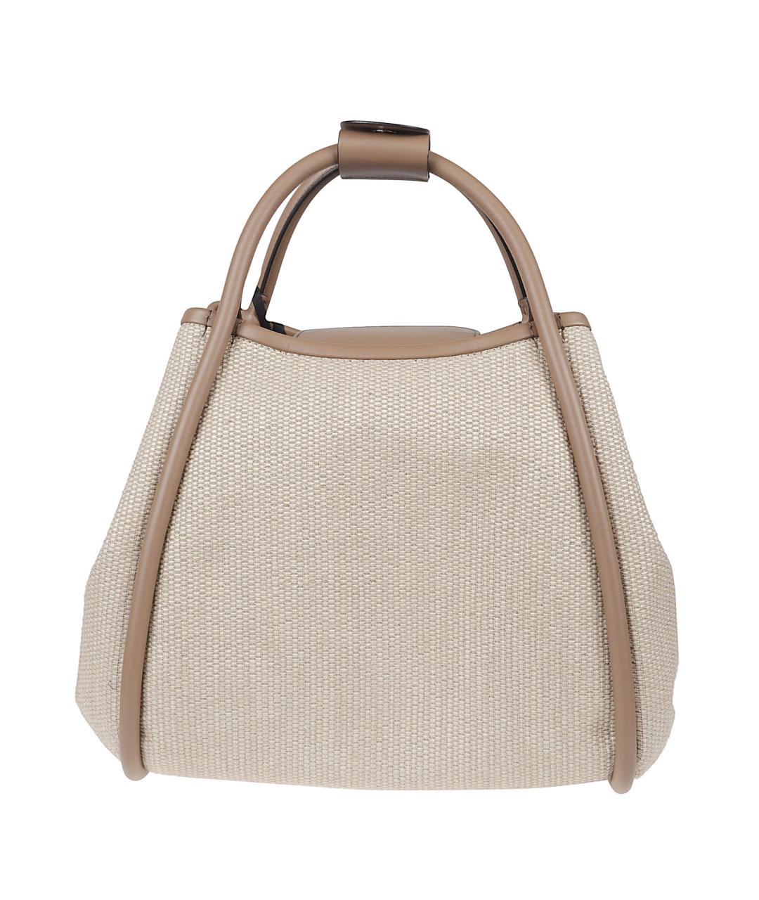 MAX MARA Серая тканевая сумка тоут, фото 2