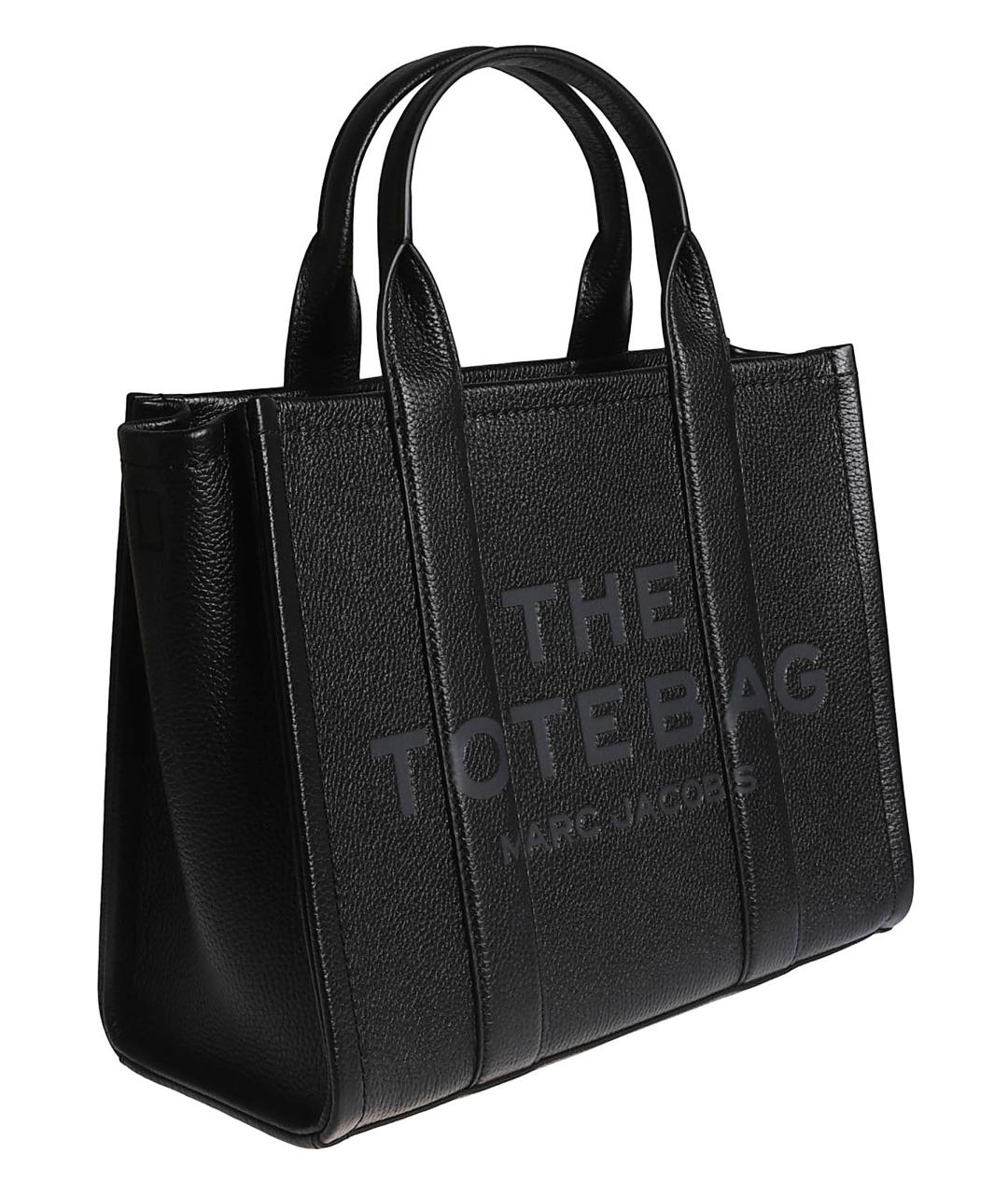 MARC JACOBS Черная кожаная сумка тоут, фото 3