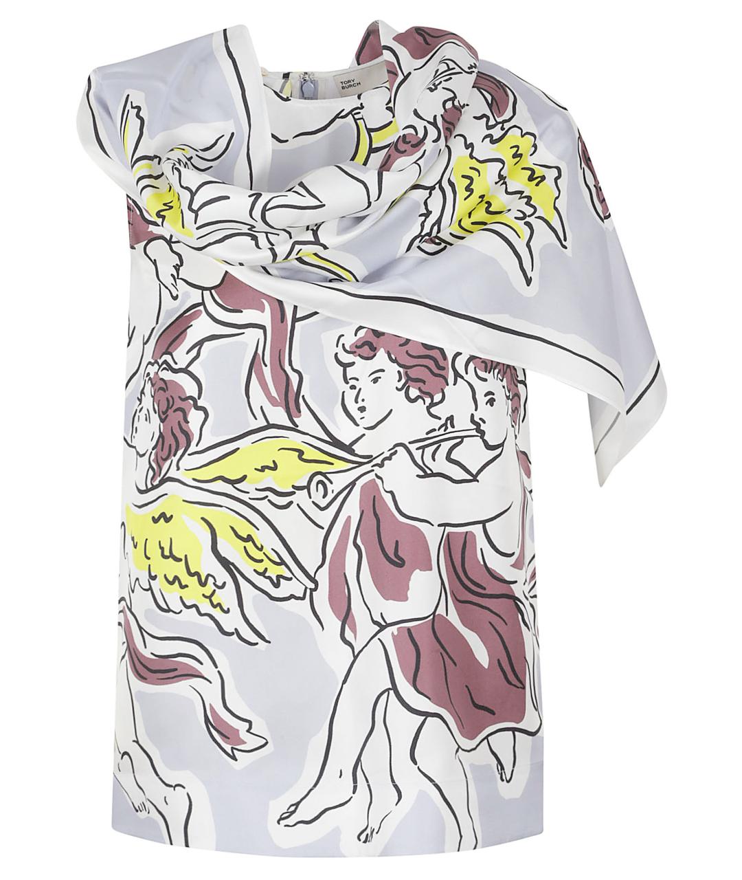 TORY BURCH Мульти шелковая майка, фото 1